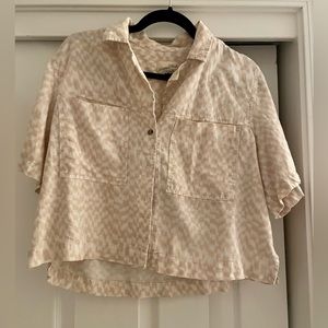 Short Sleeve Button Up Top